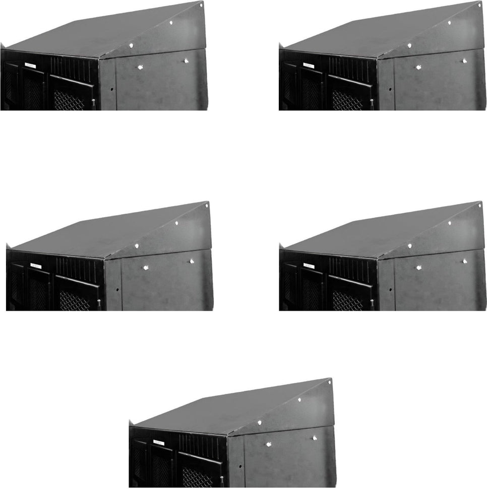 Omcan - 18" x 18" x 6" Black Slope Top for 1 Bank Locker, Pack of 4 - 43404