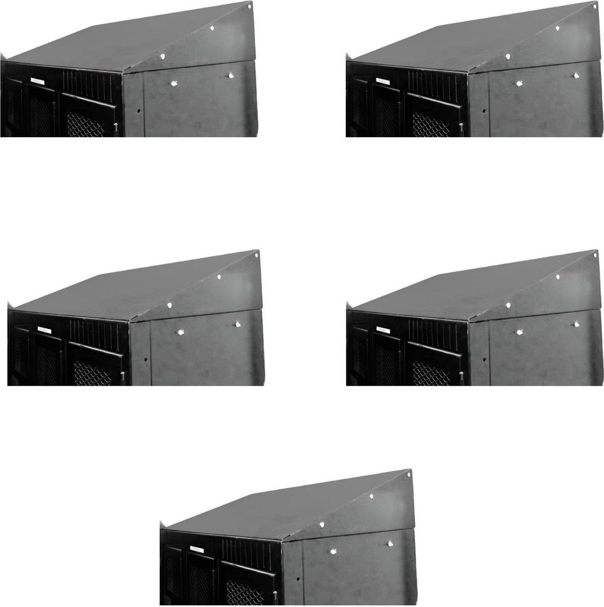 Omcan - 18" x 18" x 6" Black Slope Top for 1 Bank Locker, Pack of 4 - 43404