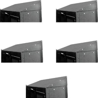 Omcan - 18" x 18" x 6" Black Slope Top for 1 Bank Locker, Pack of 5 - 43404