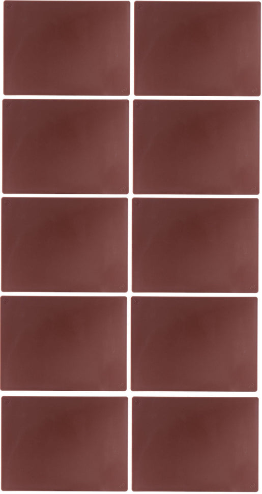 Omcan - 18" x 24" Brown Rigid Cutting Board, Pack of 10 - 41211