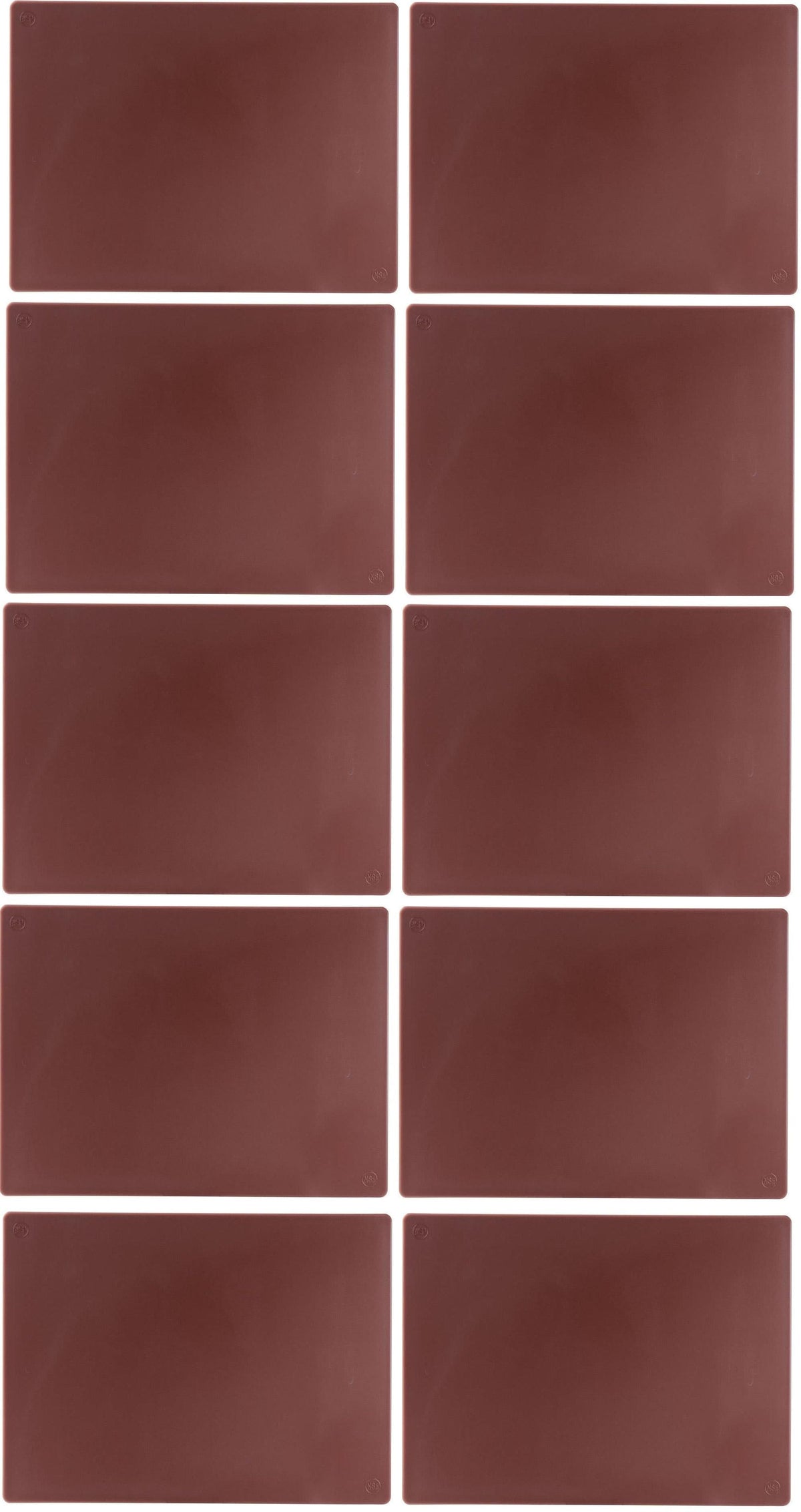 Omcan - 18" x 24" Brown Rigid Cutting Board, Pack of 4 - 41211