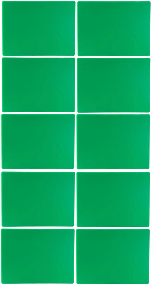 Omcan - 18" x 24" Green Rigid Cutting Board, Pack of 10 - 41210