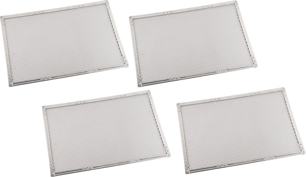 Omcan - 18" x 24" Heavy Duty Crimped Rectangular Pizza Screen, Pack of 3 - 13463