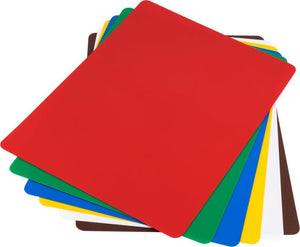 Omcan - 18" x 24" Set of 6 Colour-Coded Flexible Cutting Boards, 4/cs - 41195