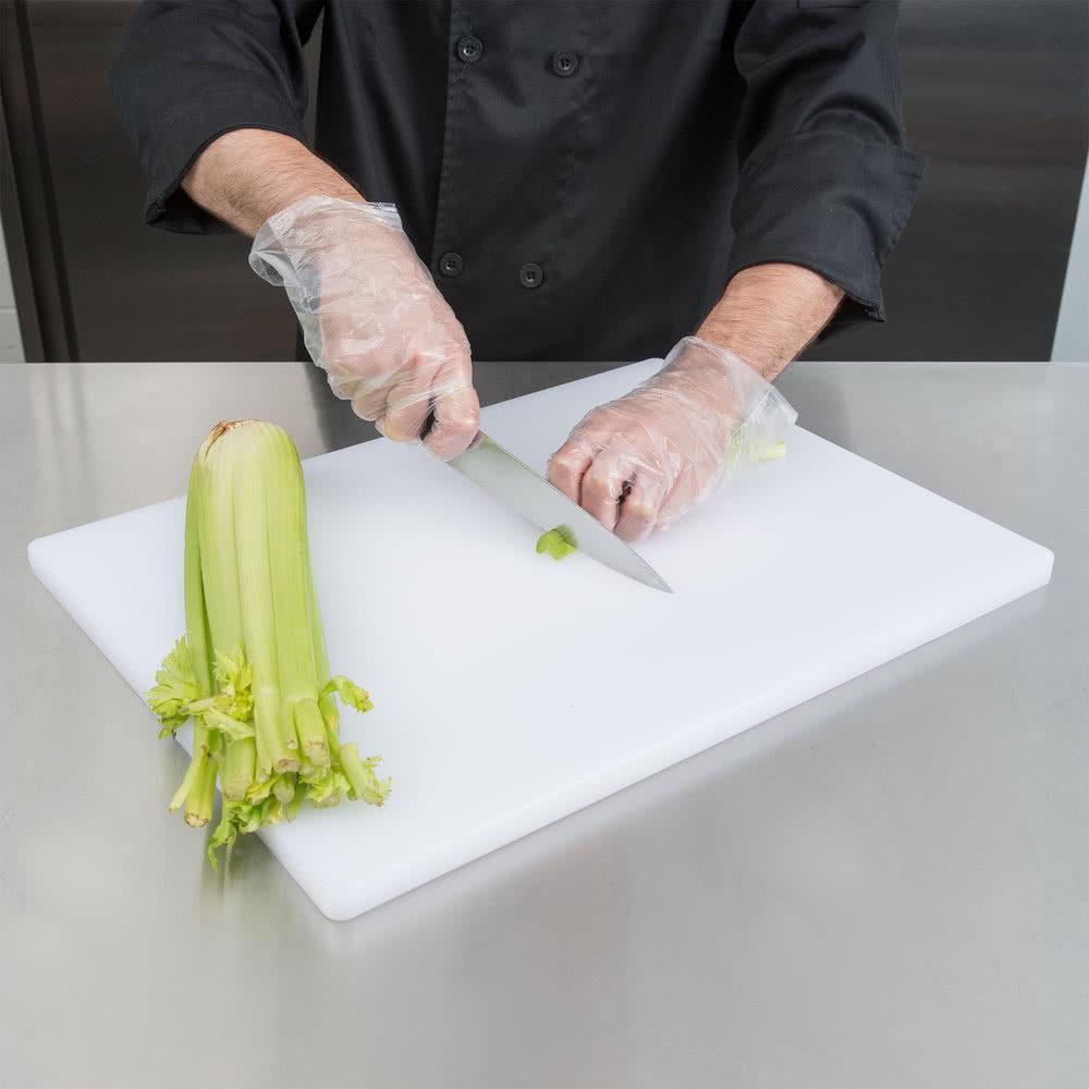 Omcan - 18" x 24" White Rigid Cutting Board, Pack of 4 - 41208