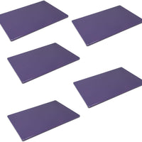 Omcan - 18″ x 24″ x 0.50″ Polyethylene Purple Rigid Cutting Board, Pack of 5 - 44277
