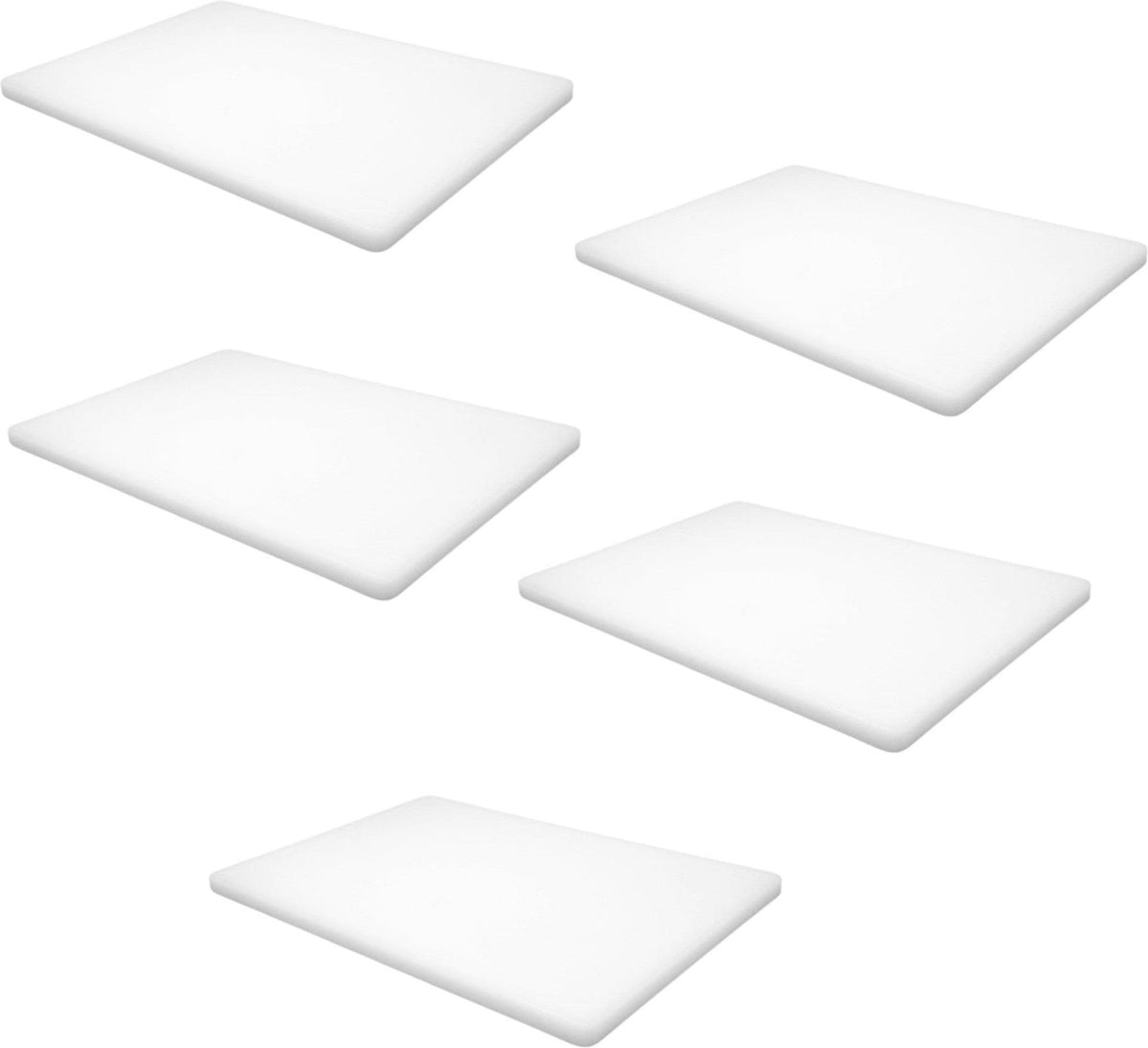 Omcan - 18″ x 24″ x 0.75″ Polyethylene White Cutting Board, Pack of 3 - 41416