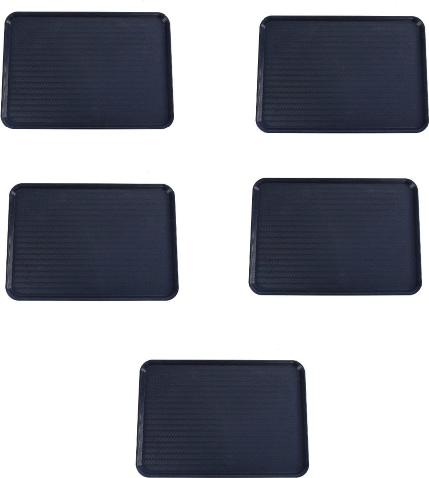 Omcan - 18″ x 26″ Black ABS Plastic Food and Produce Display or Merchandising Tray, Pack of 5 - 81102