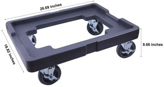 Omcan - 18″ x 26″ Black Dough Proofing Box Dolly - 80955
