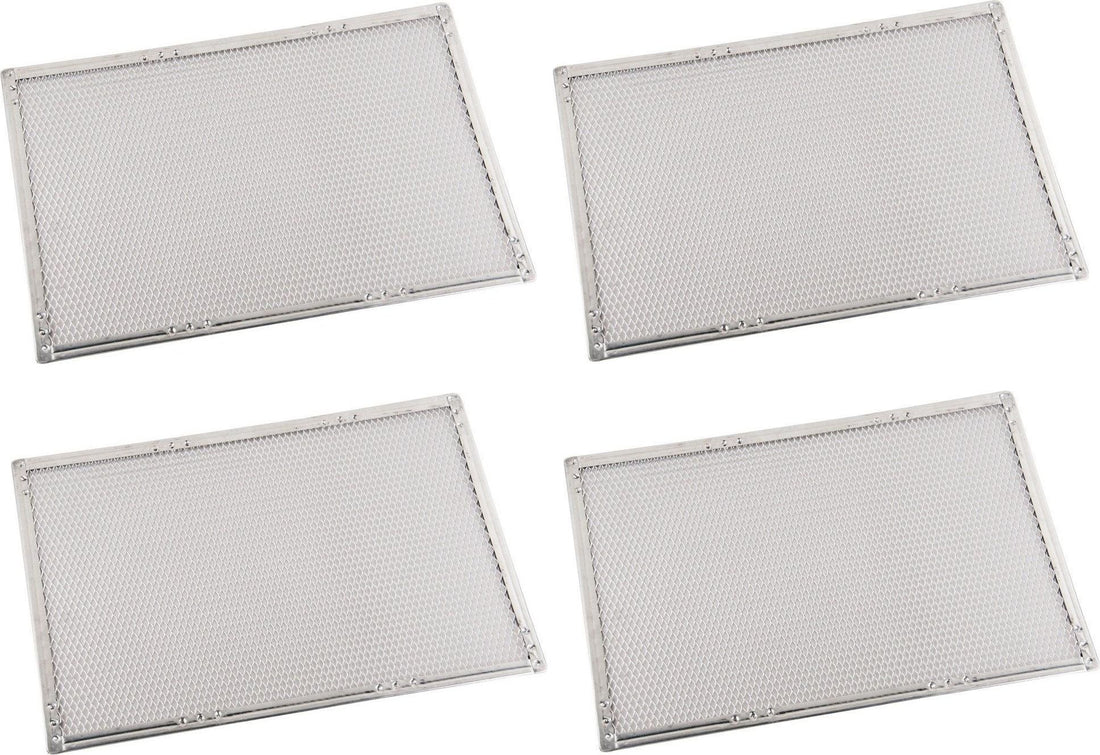 Omcan - 18" x 26" Heavy Duty Crimped Rectangular Pizza Screen, Pack of 3 - 13464