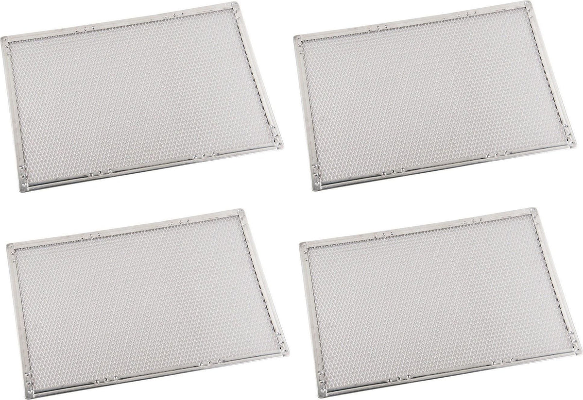 Omcan - 18" x 26" Heavy Duty Crimped Rectangular Pizza Screen, Pack of 3 - 13464
