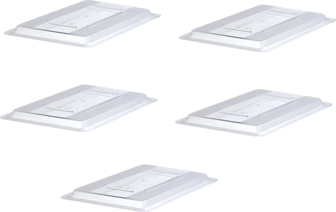 Omcan - 18" x 26" Polycarbonate Food Storage Lid (457 x 660 mm), Pack of 5 - 85124