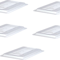 Omcan - 18" x 26" Polycarbonate Food Storage Lid (457 x 660 mm), Pack of 5 - 85124