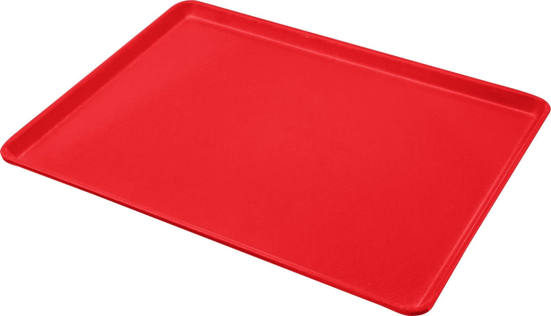 Omcan - 18” x 26” Red Meat & Bun Tray, Pack of 4 - 41347