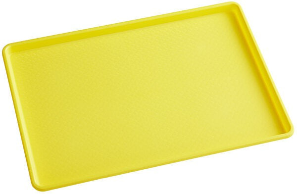 Omcan - 18” x 26” Yellow Meat & Bun Tray, Pack of 4 - 14245