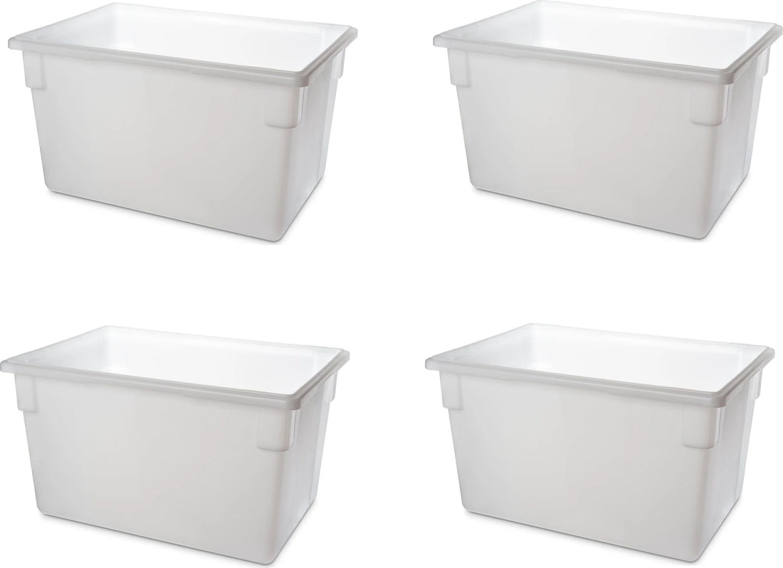 Omcan - 18" x 26" x 12" Polypropylene Food Storage Container (457 x 660 x 305 mm), Pack of 4 - 85131