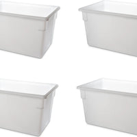 Omcan - 18" x 26" x 12" Polypropylene Food Storage Container (457 x 660 x 305 mm), Pack of 4 - 85131