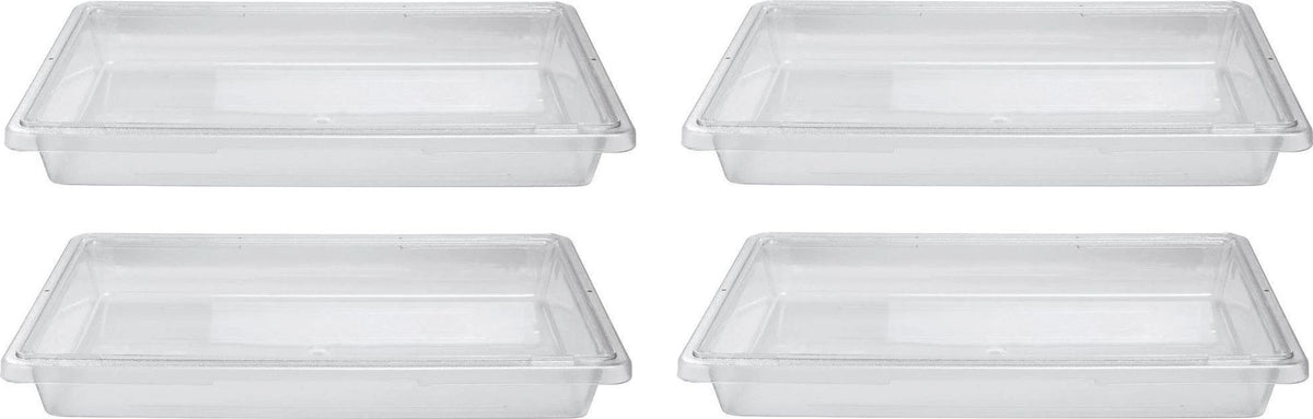 Omcan - 18" x 26" x 3.5" Polycarbonate Food Storage Container (457 x 660 x 89 mm), Pack of 3 - 85118