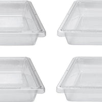 Omcan - 18" x 26" x 3.5" Polycarbonate Food Storage Container (457 x 660 x 89 mm), Pack of 3 - 85118