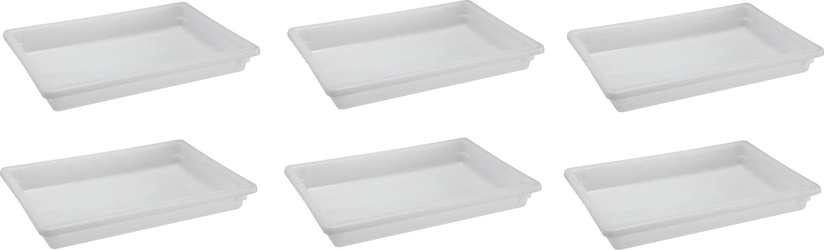 Omcan - 18" x 26" x 3.5" Polypropylene Food Storage Container (457 x 660 x 89 mm), Pack of 5 - 85128