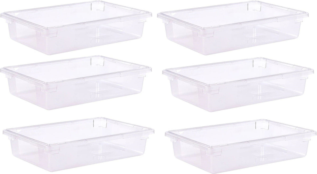 Omcan - 18" x 26" x 6" Polycarbonate Food Storage Container (457 x 660 x 152 mm), Pack of 3 - 85119