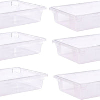 Omcan - 18" x 26" x 6" Polycarbonate Food Storage Container (457 x 660 x 152 mm), Pack of 3 - 85119