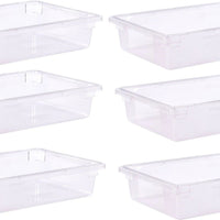 Omcan - 18" x 26" x 6" Polycarbonate Food Storage Container (457 x 660 x 152 mm), Pack of 6 - 85119