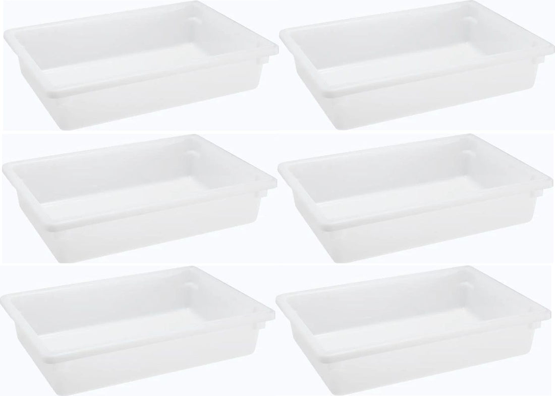 Omcan - 18" x 26" x 6" Polypropylene Food Storage Container (457 x 660 x 152 mm), Pack of 6 - 85129