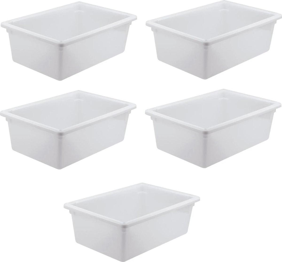 Omcan - 18" x 26" x 9" Polypropylene Food Storage Container (457 x 660 x 229 mm), Pack of 4 - 85130