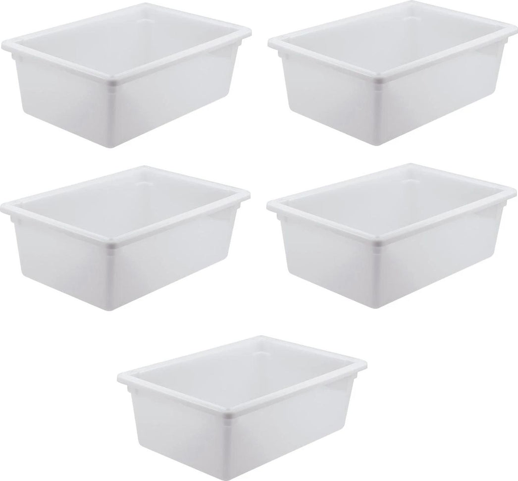 Omcan - 18" x 26" x 9" Polypropylene Food Storage Container (457 x 660 x 229 mm), Pack of 5 - 85130