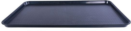 Omcan - 18″ x 30″ Black ABS Plastic Food and Produce Display or Merchandising Tray, Pack of 4 - 81103