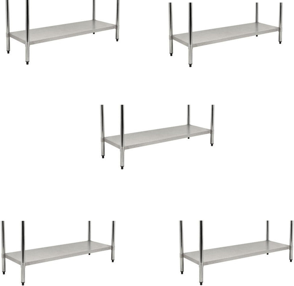 Omcan - 18″ x 30″ Stainless Steel Undershelf for 47719 Standard Work Tables, Pack of 5 - 48211