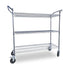 Omcan - 24″ x 48″ Chrome Plated 3-Tier Wire Shelving Cart - 49142