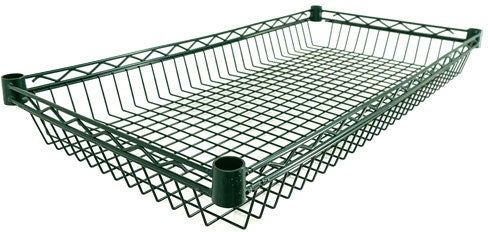 Omcan - 18″ x 36″ Dark Green Epoxy Wire Basket, Pack of 5 - 47325