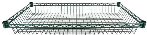 Omcan - 18″ x 36″ Dark Green Epoxy Wire Basket, Pack of 5 - 47325