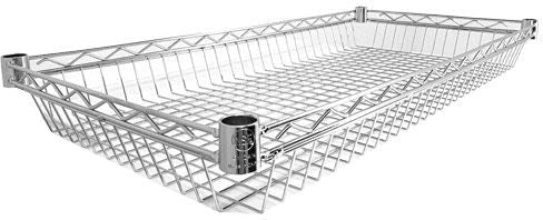 Omcan - 18″ x 48″ Chrome Wire Basket, Pack of 2 - 47324