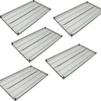 Omcan - 18″ x 60″ Black Epoxy Wire Shelf, Pack of 5 - 48096