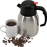 Omcan - 1.2 L Stainless Steel Double Wall Thermal Carafe, Pack of 3 - 40563