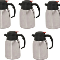 Omcan - 1.5 L Stainless Steel Double Wall Thermal Carafe, Pack of 3 - 40564