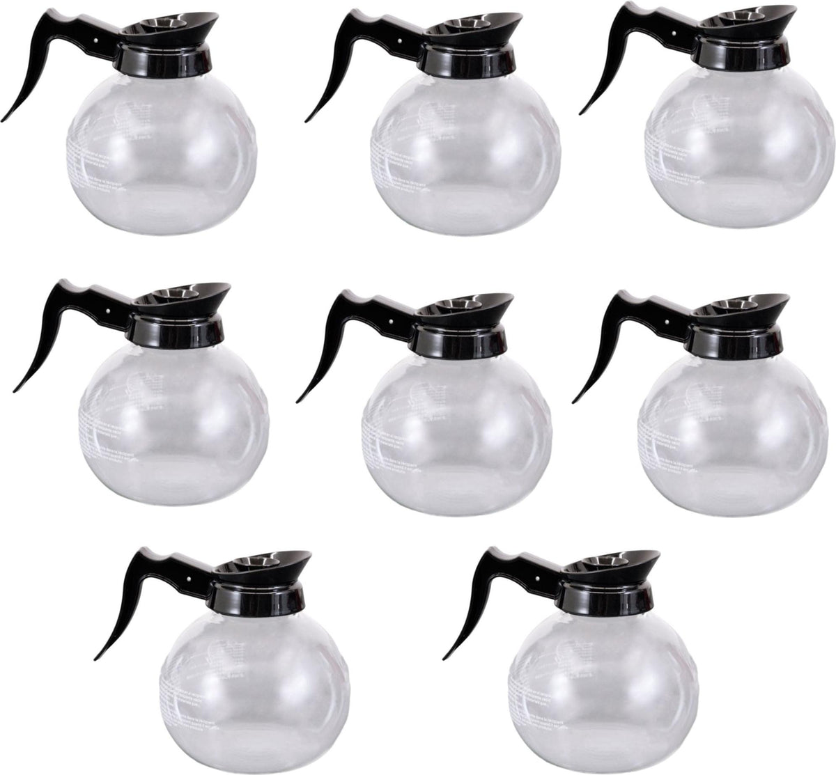 Omcan - 1.8 L Glass Decanter For Coffee Maker Compatible With 15000-546, Pack of 5 - 69224