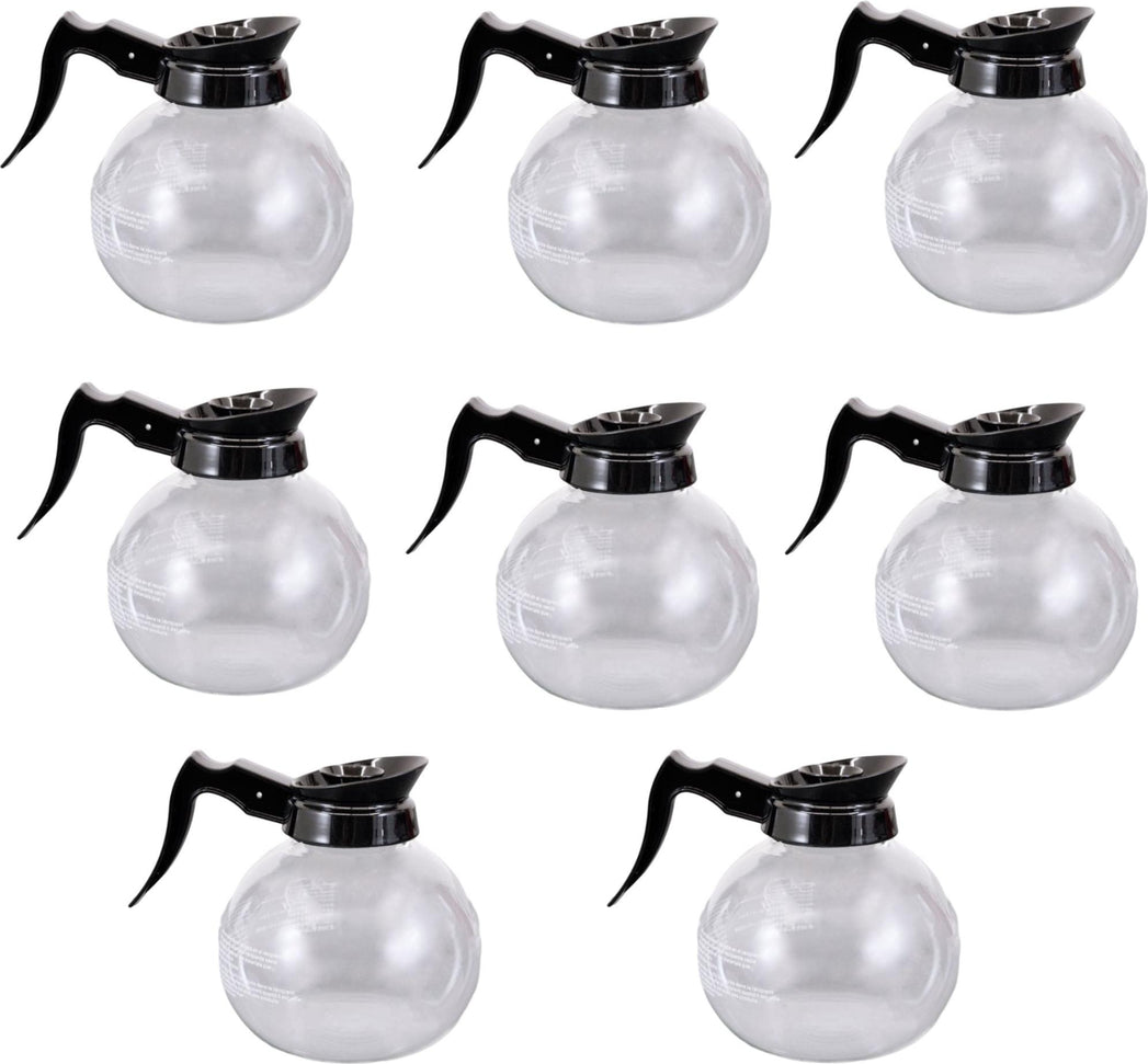 Omcan - 1.8 L Glass Decanter For Coffee Maker Compatible With 15000-546, Pack of 8 - 69224