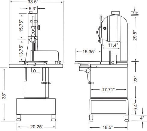 Omcan - 2 HP Floor Band Saw - 10271