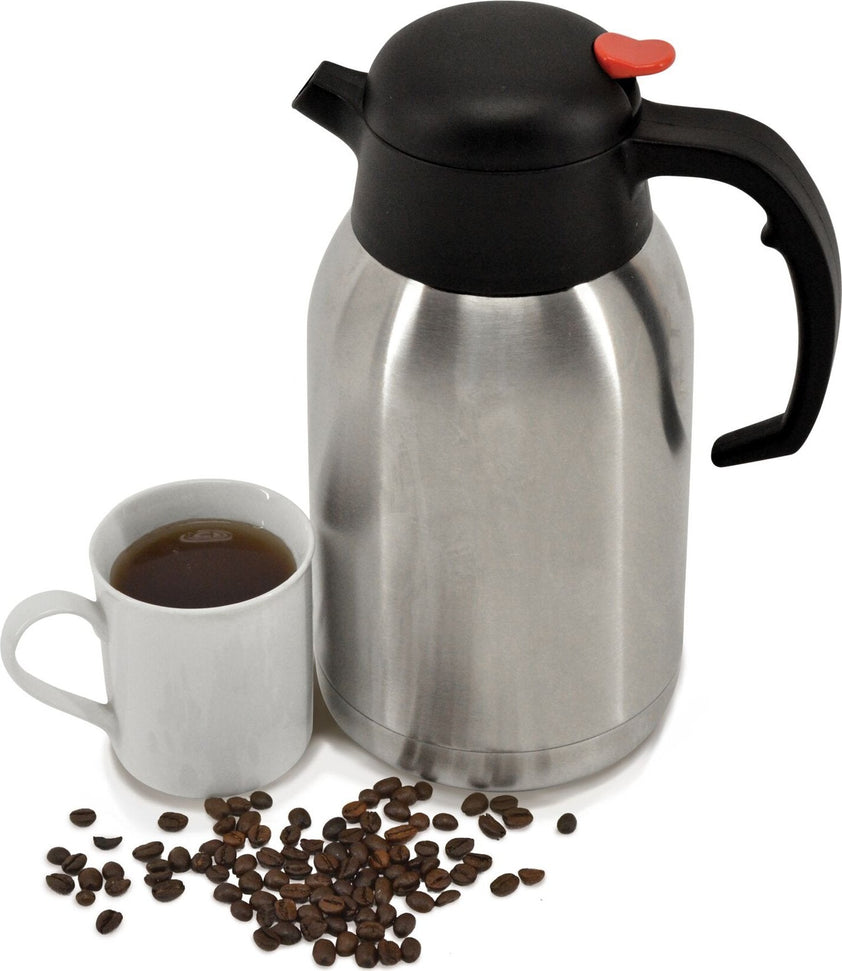 Omcan - 2 L Stainless Steel Double Wall Thermal Carafe, Pack of 3 - 40565