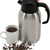 Omcan - 2 L Stainless Steel Double Wall Thermal Carafe, Pack of 3 - 40565