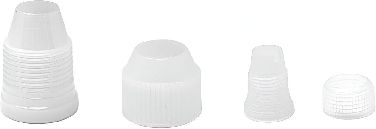 Omcan - 2 PCs of Polypropylene Pastry Tip Couplers, 1 Large & 1 Small, Pack of 70 Sets - 48899