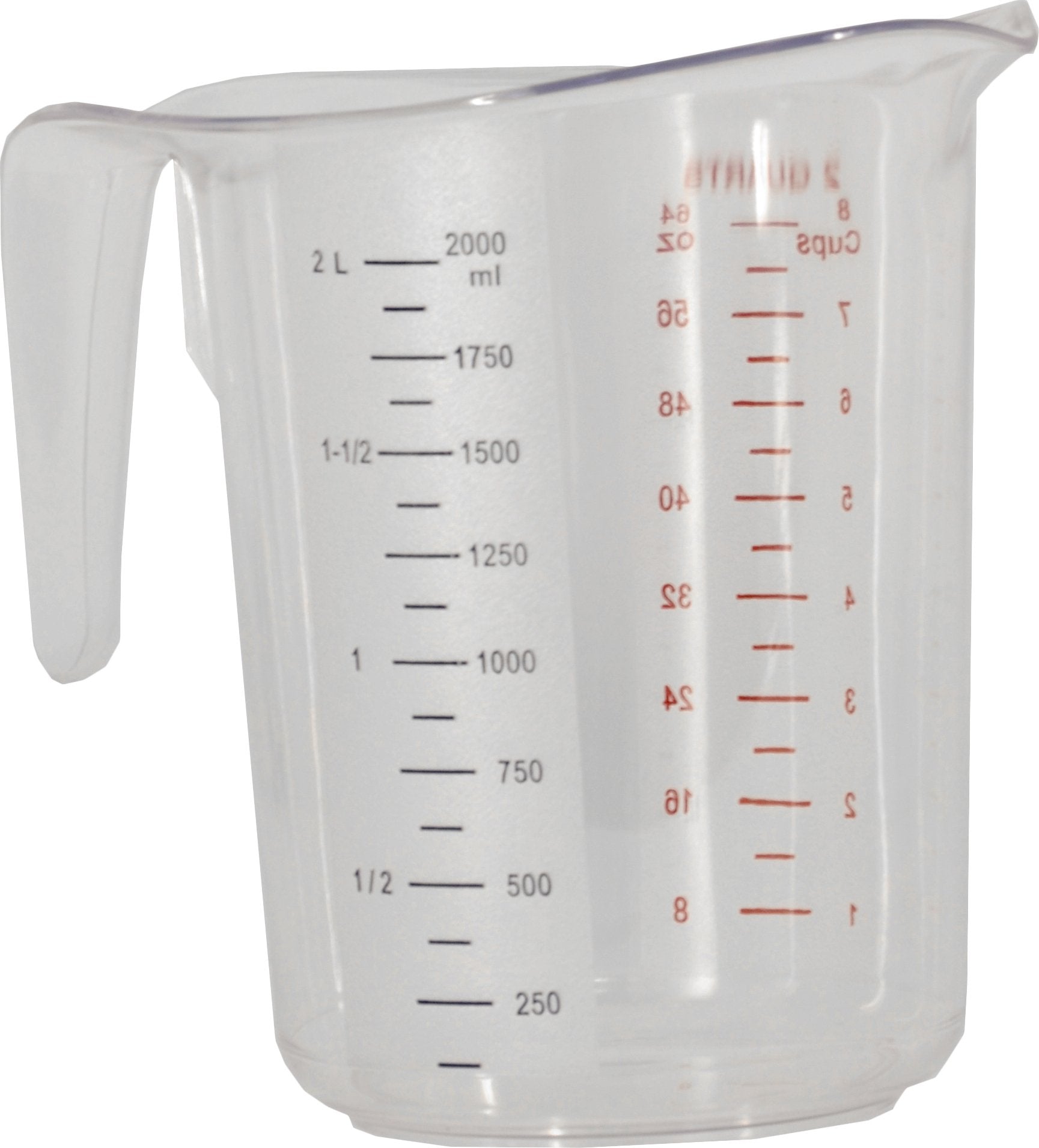 Omcan - 2 QT Clear Polycarbonate Measuring Cup (1900 ml), Pack of 15 ...