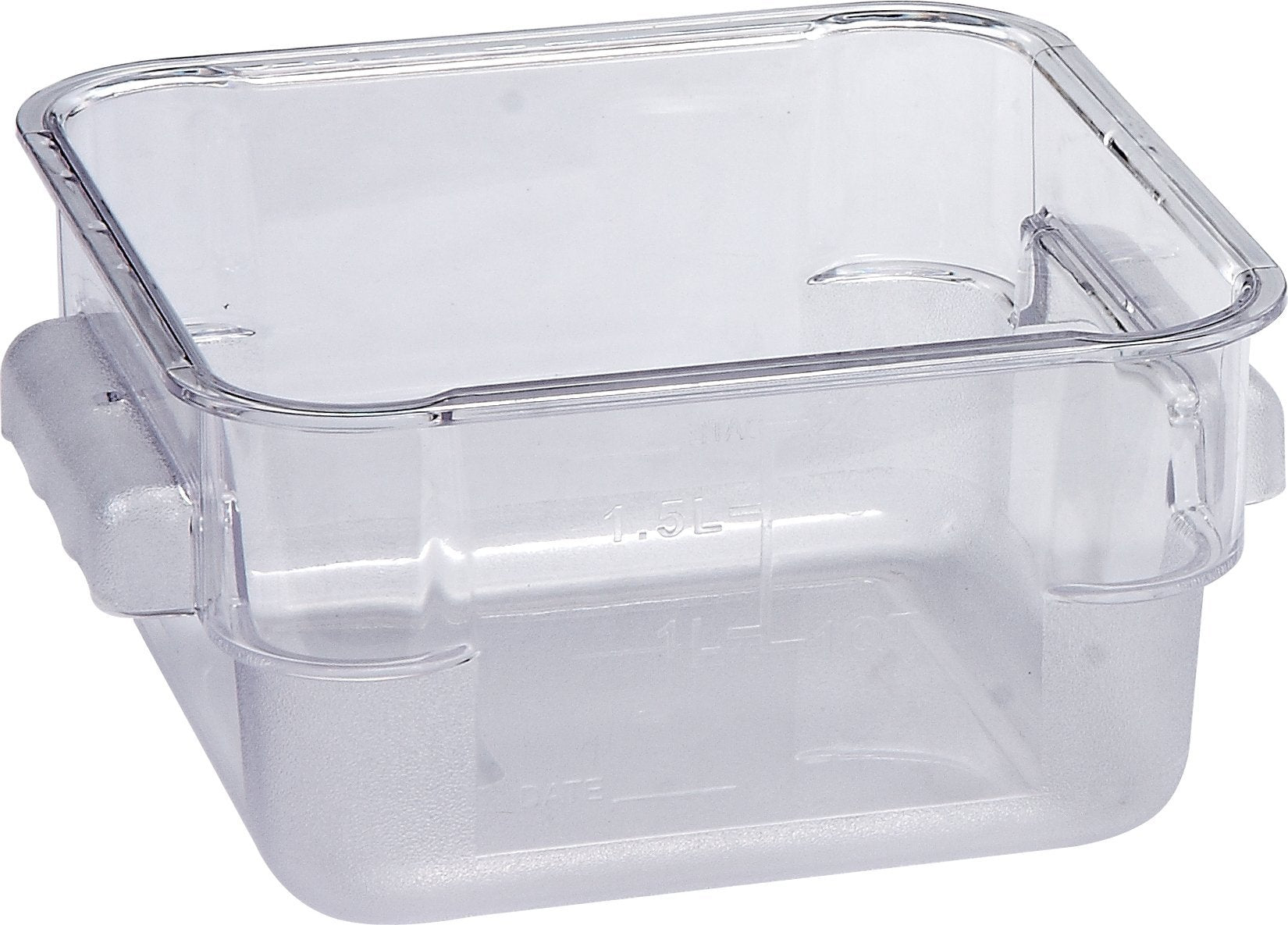 Omcan - 2 QT Clear Square Food Storage Container, 20/cs - 80172