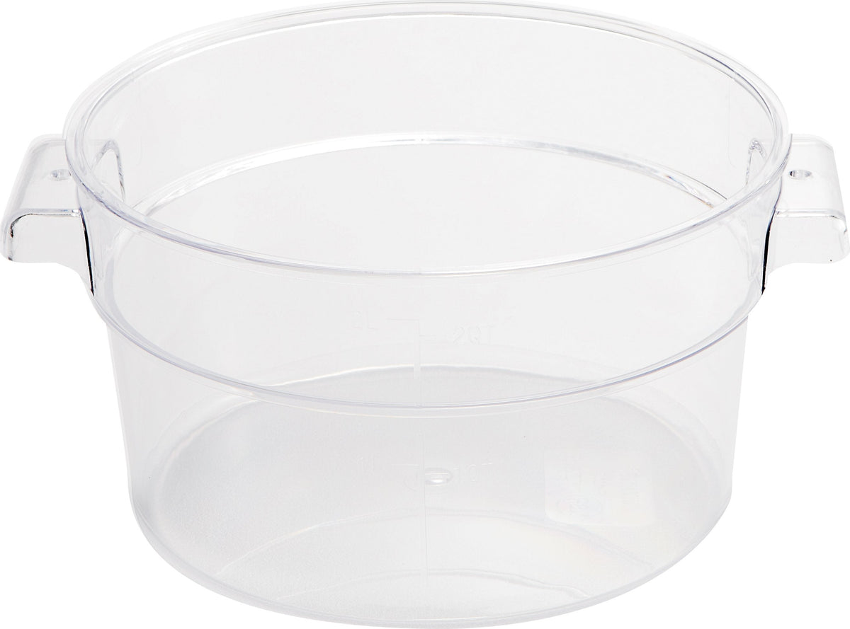 Omcan - 2 QT Polycarbonate Round Food Storage Container, Pack of 20 - 80174