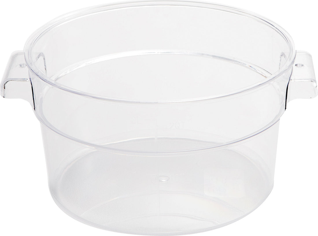 Omcan - 2 QT Polycarbonate Round Food Storage Container, Pack of 25 - 80174