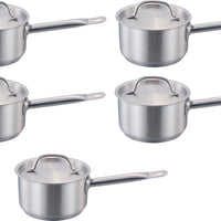 Omcan - 2 QT Stainless Steel Sauce Pan with Cover, Pack of 4 - 80431